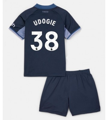 Tottenham Hotspur Destiny Udogie #38 Bortaställ Barn 2023-24 Kortärmad (+ Korta byxor)